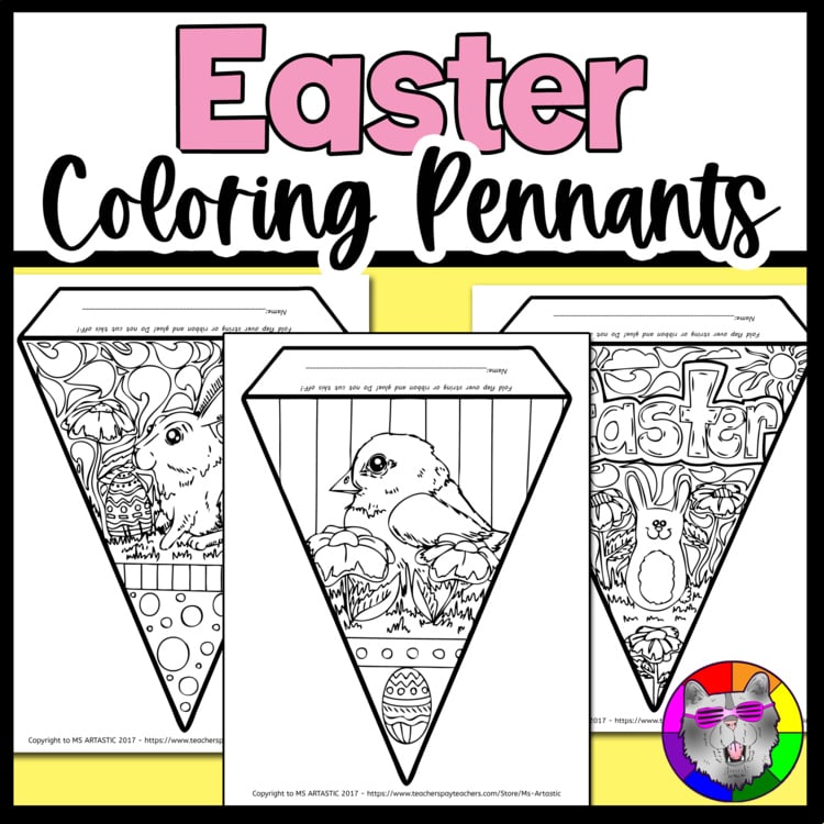 Easter Coloring Pages Coloring Sheets Pennant Activities Coloring Worksheets