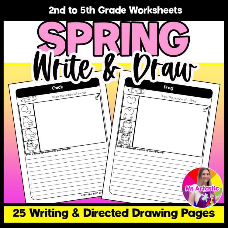 Spring Writing Practice Directed Drawing Spring Write and Draw Paragraph Writing