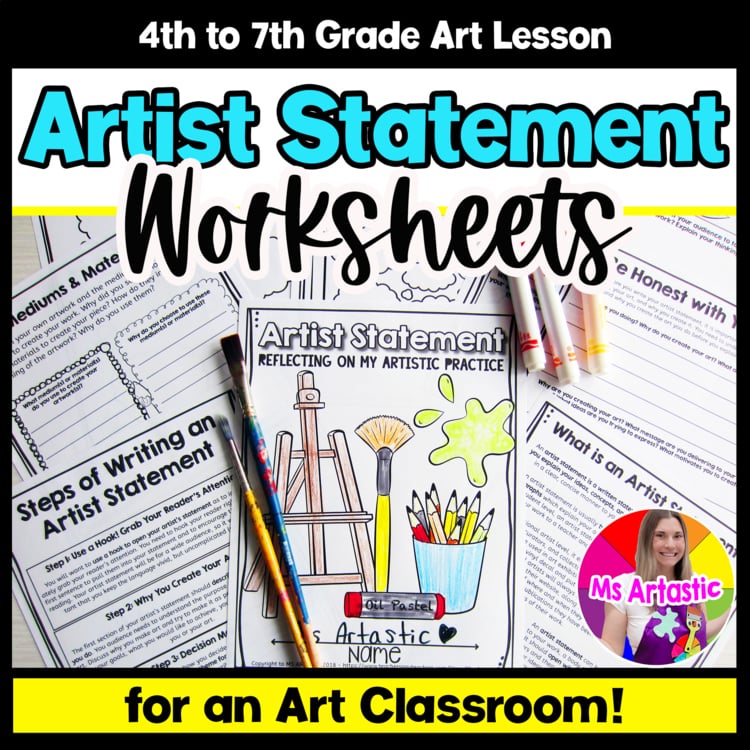 Artist Statement Workbook Art Reflection Art Classroom Artists Statements Guide