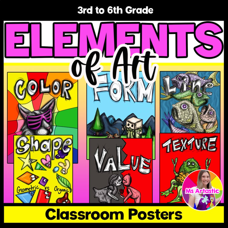 Elements Of Art Posters Classroom Decor Art Room Posters Printable Bulletin Boar