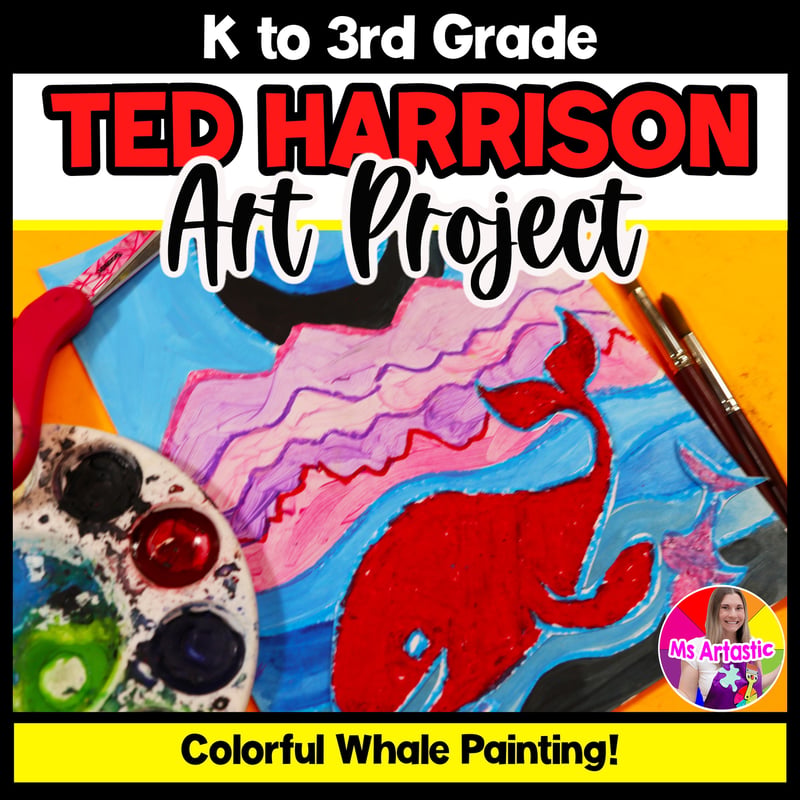 Ted Harrison Whale Art Project Canadian Art Lesson Primary Art Activity