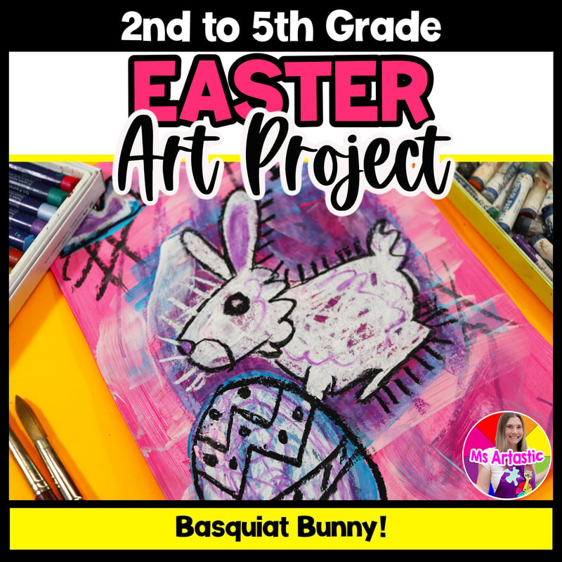 Art History Easter Bunny Art Lesson JeanMichel Basquiat Easter Art Project