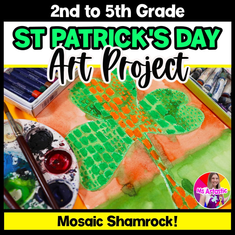 St Patricks Day Art Lesson Shamrock Art Project Activity Alma Woodsey Thomas Art
