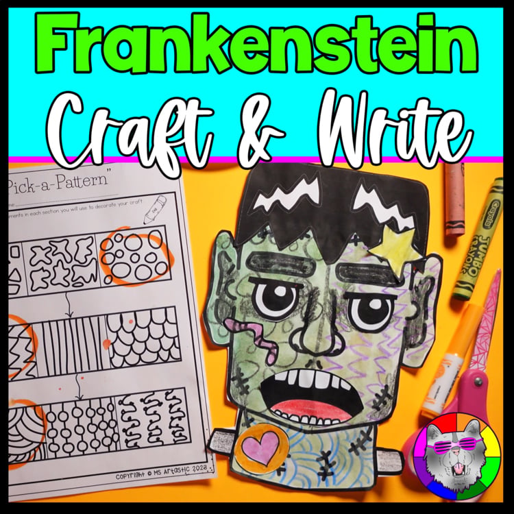 Halloween Craft Frankenstein Craft and Write Writing Prompts and Sub Plans