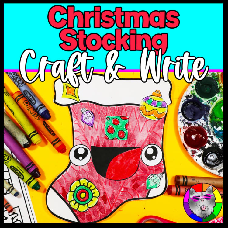Christmas Craft Stocking Craft Writing Prompt Worksheets Sub Plans Art Lesson
