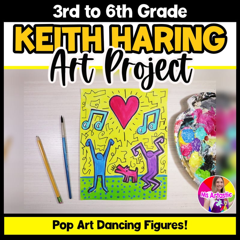 Keith Haring Art Lesson Pop Art Elementary Art Project Artwork Activity