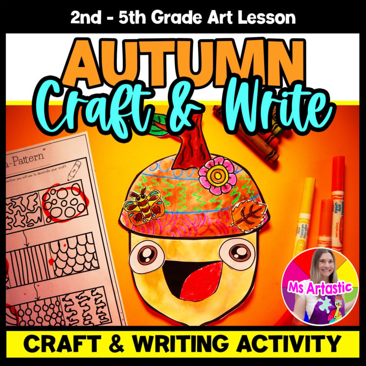 Acorn Craft and Write Autumn Writing Activity Fall Craft Activity Sub Plan