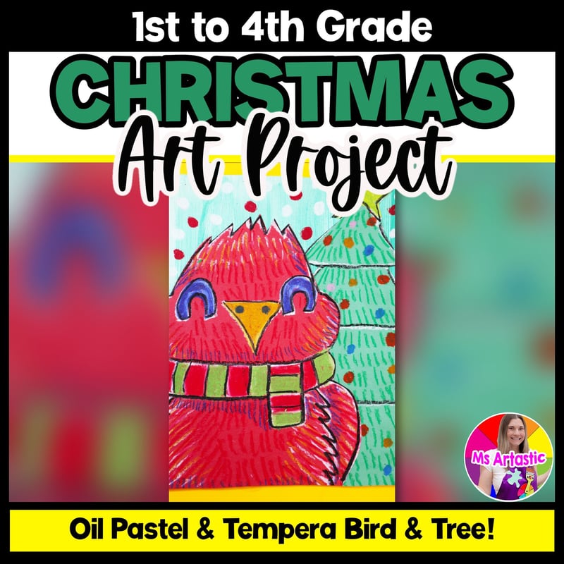 Christmas Art Project Christmas Art Lesson Kindergarten 1st 2nd Grade Art