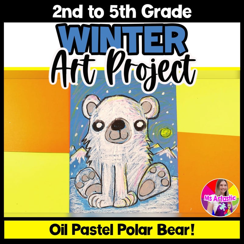 Winter Art Project Activity Polar Bear Art Writing Prompts Reading Comprehension