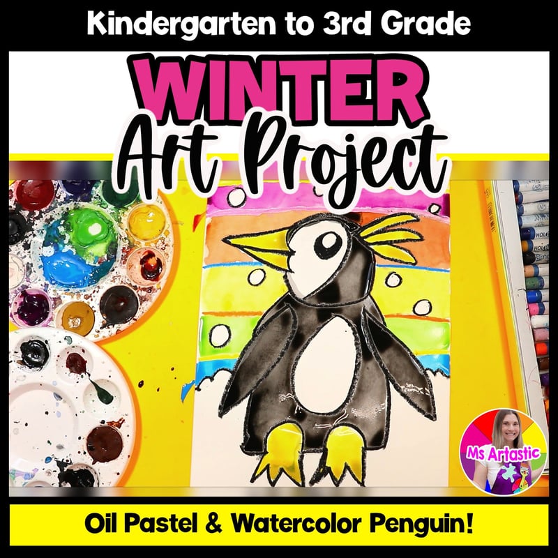Winter Art Project Activity Penguin Art Writing Prompts Reading Comprehension