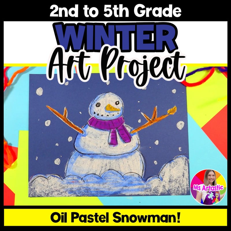 Winter Snowman Art Lesson Snowman Art Project Winter Art Activity with Reading