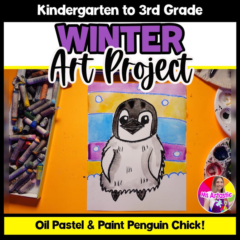 Penguin Chick Art Lesson Winter Art Project Penguin Art Activity Reading Writing