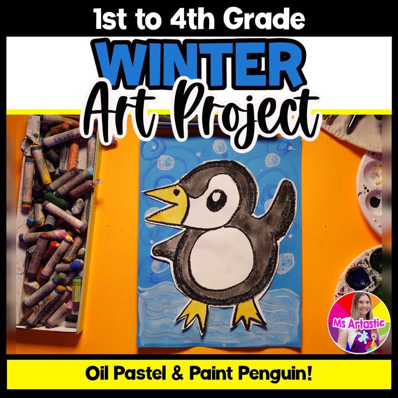 Winter Penguin Art Lesson Penguin Art Project Winter Art Activity Reading Write