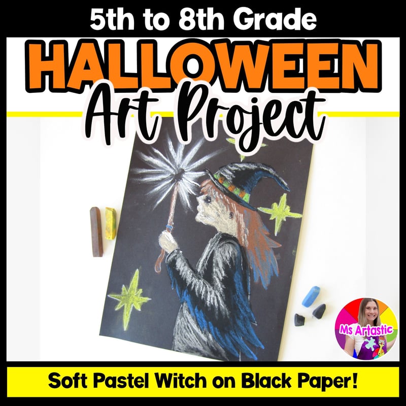Halloween Art Lesson Witch Art Project Halloween Art Activity