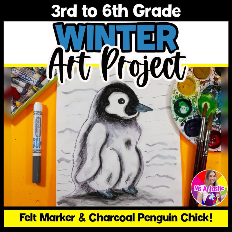 Penguin Art Project Penguin Chick Art Lesson Winter Art Activity for Primary