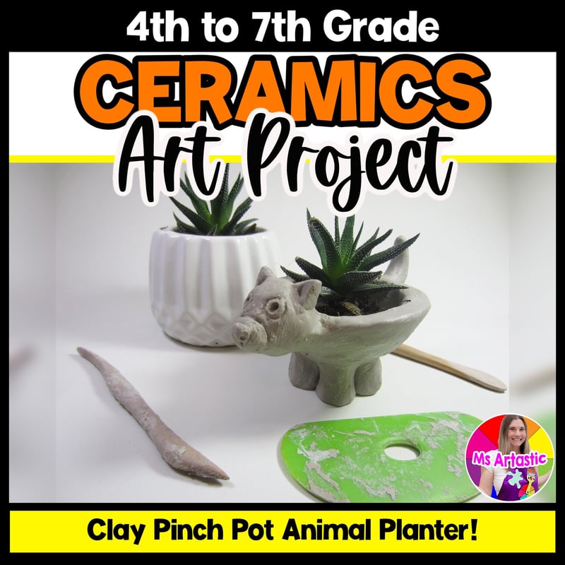 Ceramic Art Lesson Clay Animal Plant Pot Art Project Activity Ceramics Clay Art