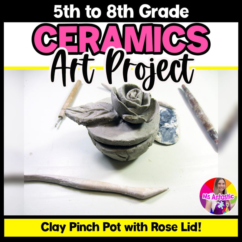 Ceramic Clay Pinch Pot Art Lesson Spring Clay Art Project Pinch Pot with Lid