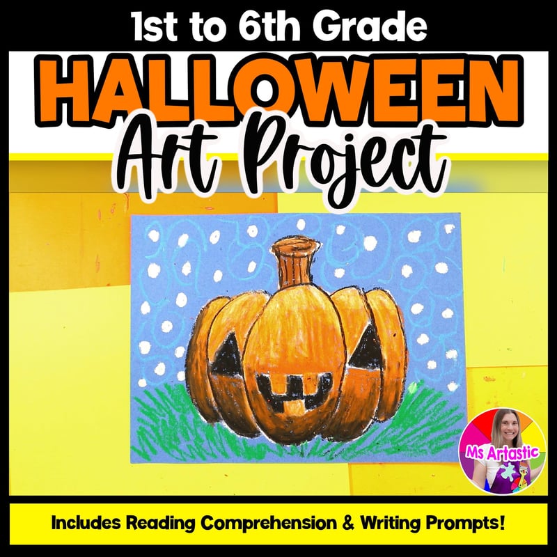 Halloween Art Lesson Jack O Lantern Art Project Reading Writing Prompts Value