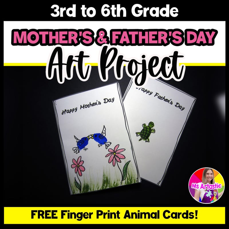 Mother’s Day and Father’s Day Finger Print Card FREEBIE