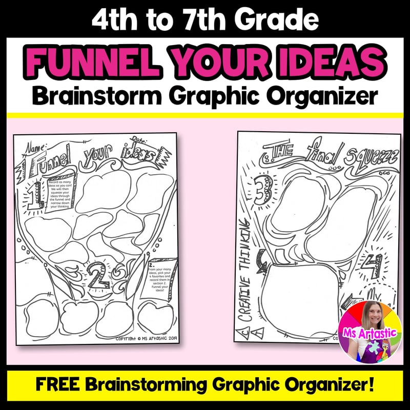Free Graphic Organizer Funnel Your Ideas Brainstorm Graphic Organizer FREEBIE
