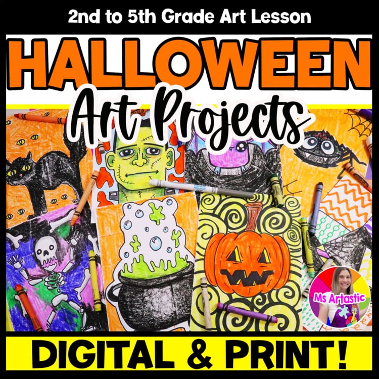 Halloween Art Lessons Art Activities October Art Projects Art Sub Plans