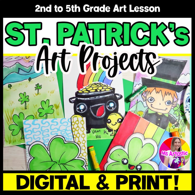 St Patricks Day Art Projects Digital and Print St Patricks Day Art Lessons