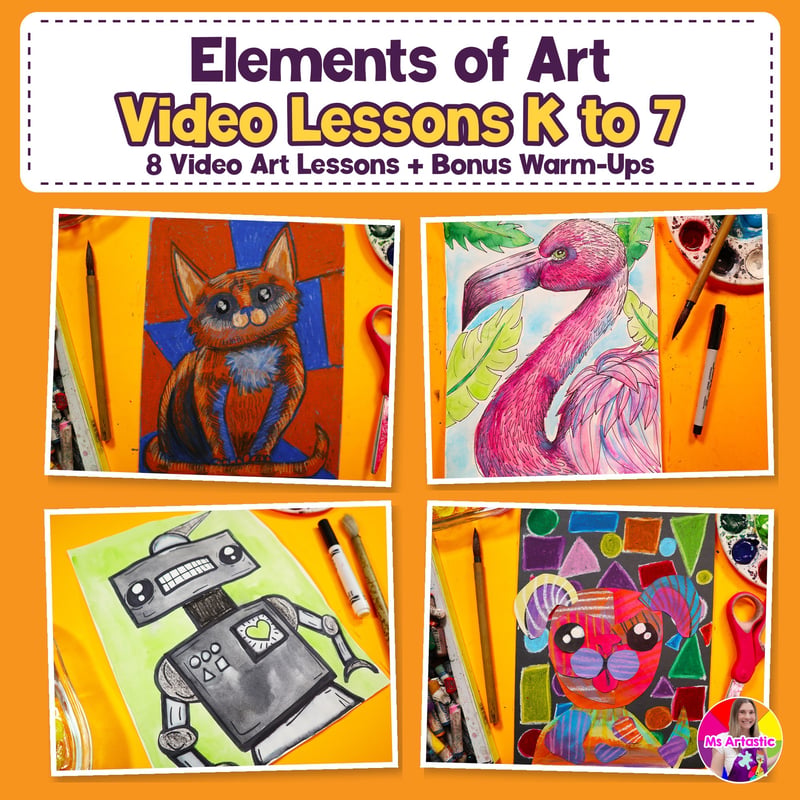 Elements of Art Lessons Elements of Art Video Lessons K to 7 Art Projects