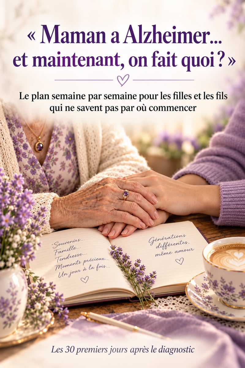 Couverture du guide « Maman a Alzheimer… et maintenant, on fait quoi ? »