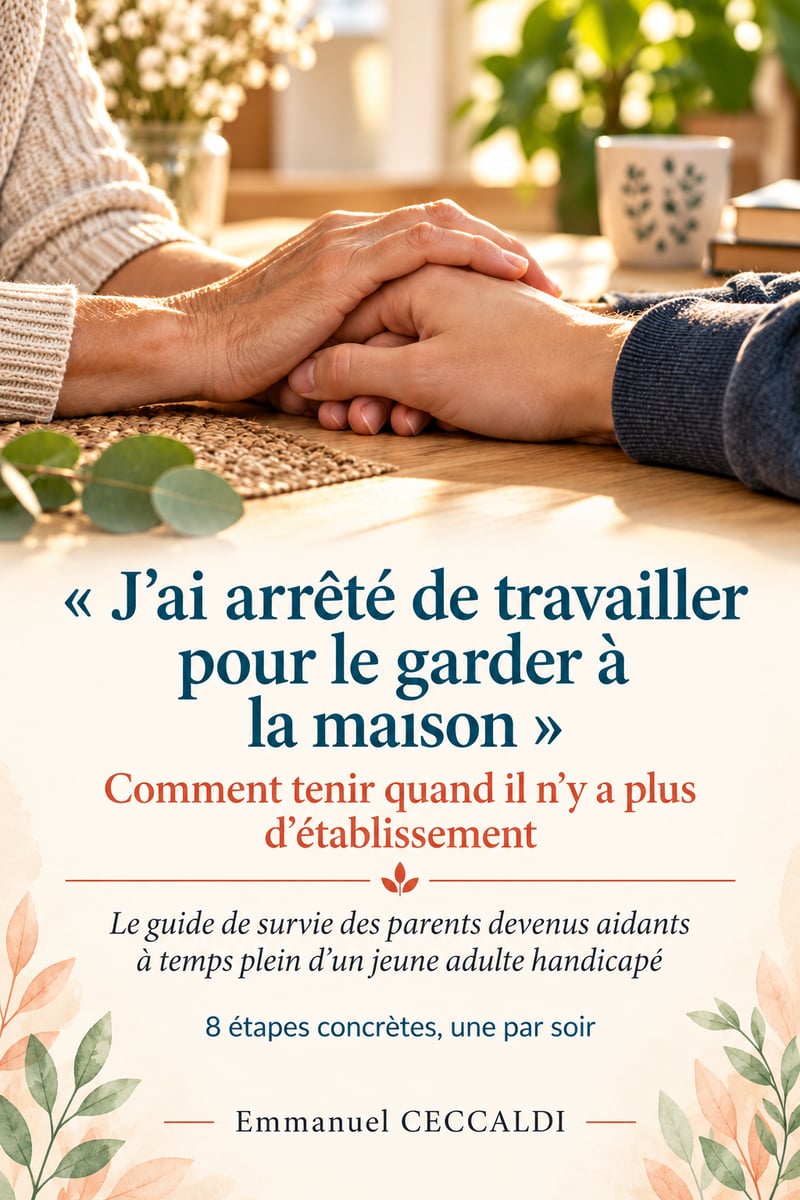 Couverture du guide « J'ai arrêté de travailler pour le garder à la maison »