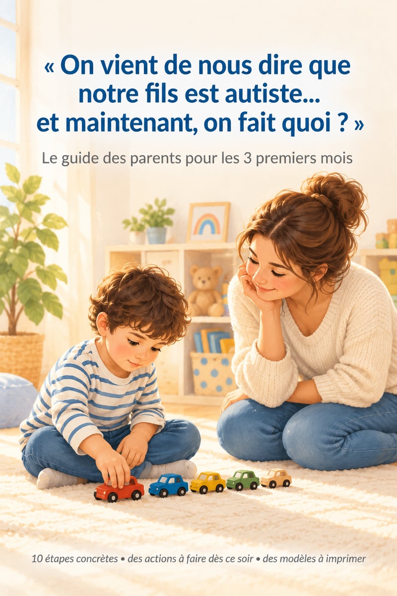 Couverture du guide « On vient de nous dire que notre fils est autiste… et maintenant, on fait quoi ? »