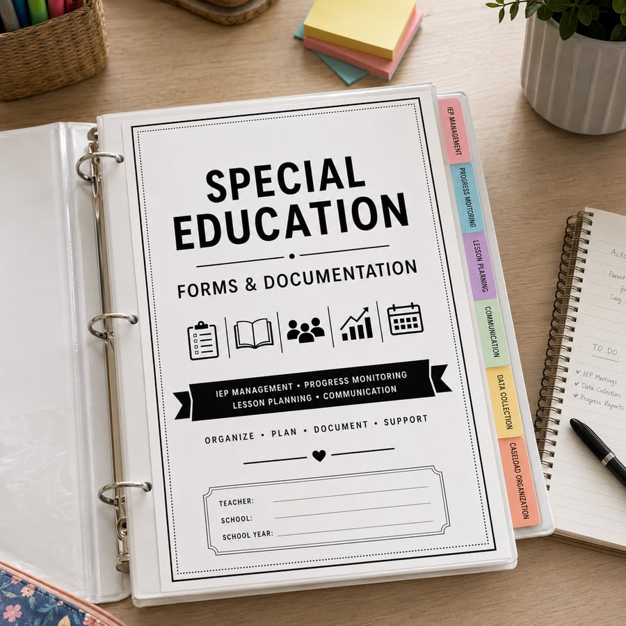 Special Education Forms & Documentation Binder