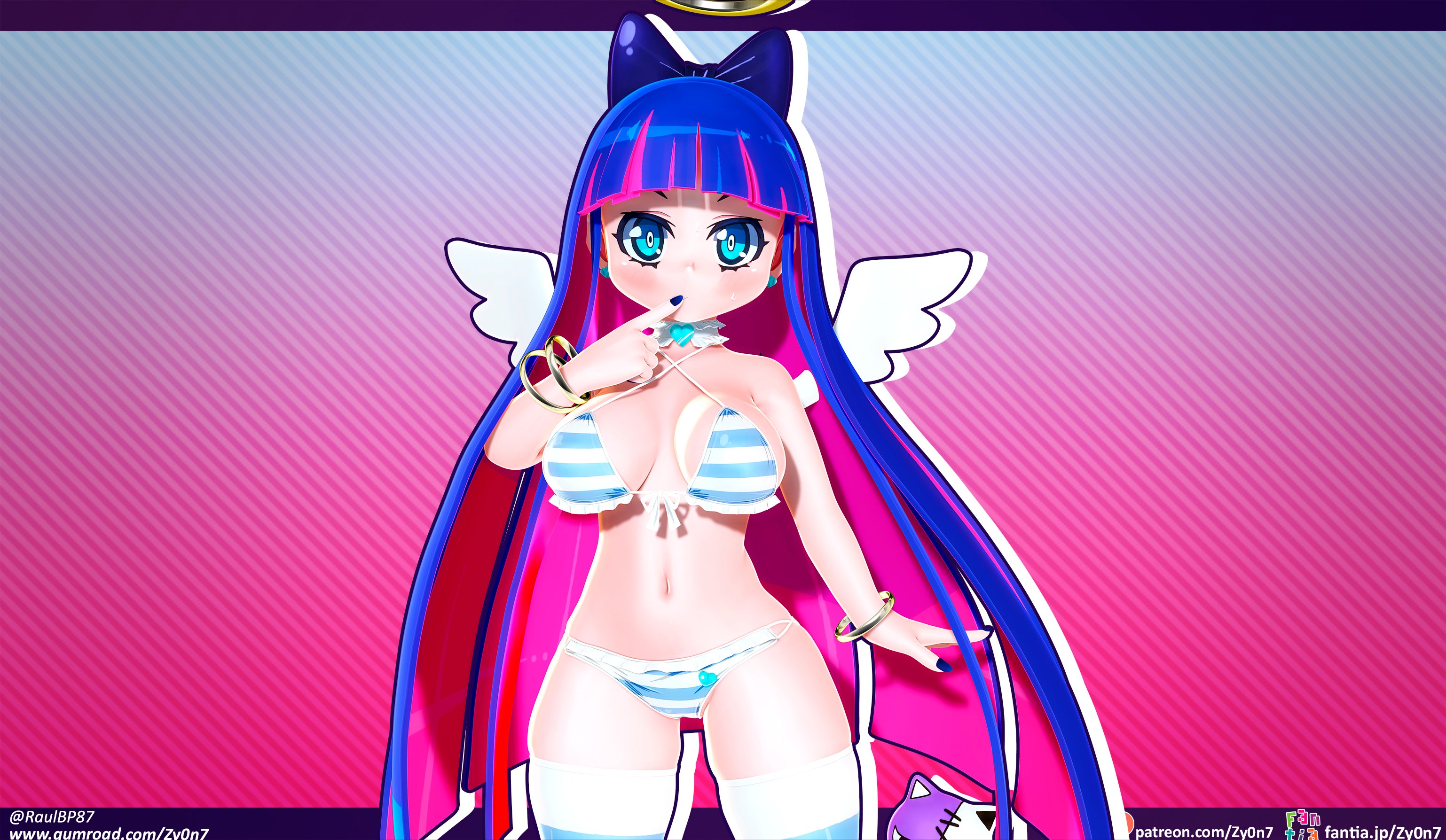 Panty and Stocking 3D Print STL SFW and NSFW Versions 3D model 3D