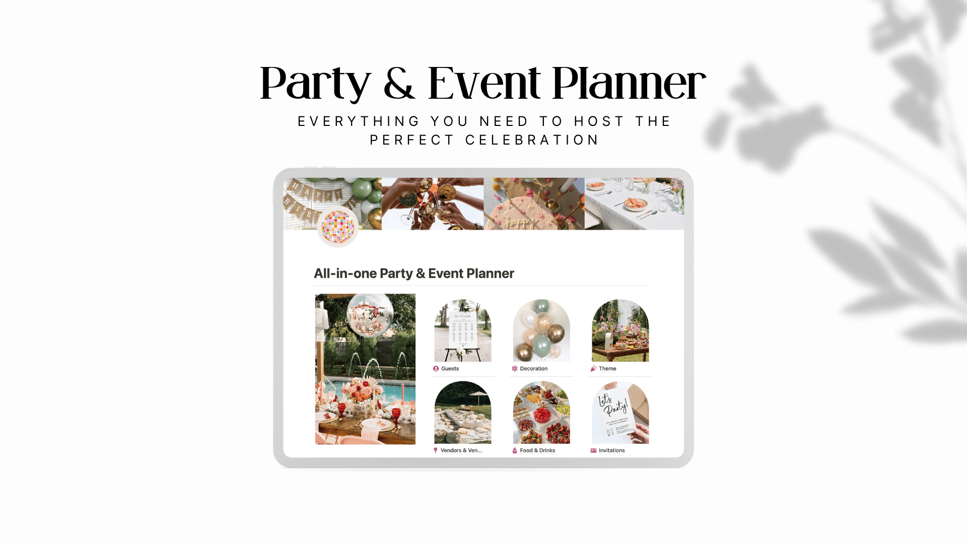 All-in-one Party & Event Planner 🎉 | Notion Template