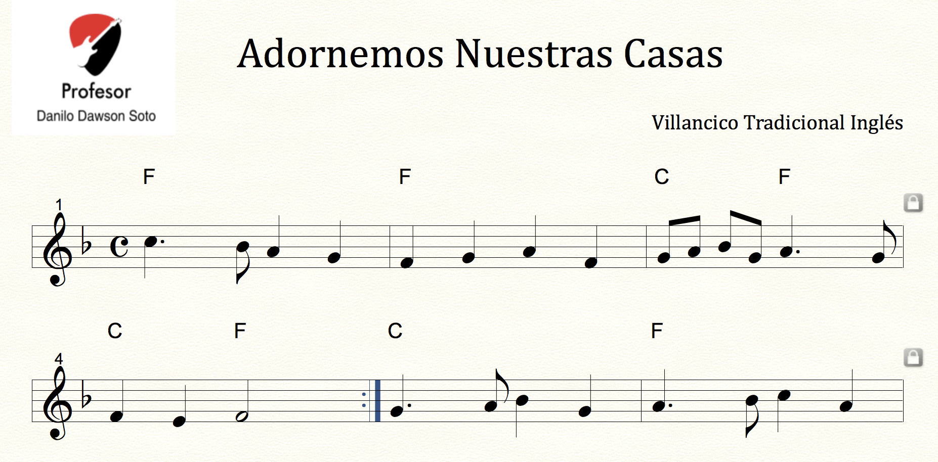 PARTITURA DE ADORNEMOS NUESTRAS CASAS (Villancico Tradicional Inglés) -  Payhip