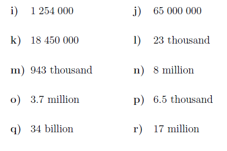 Standard form with large numbers worksheet (with solutions)