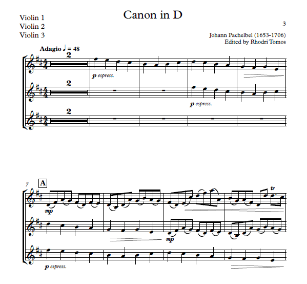 Sluiting breed arm Pachelbel Canon in D - play along accompaniment mp3 and pdf sheet music  violin & trumpets - Payhip