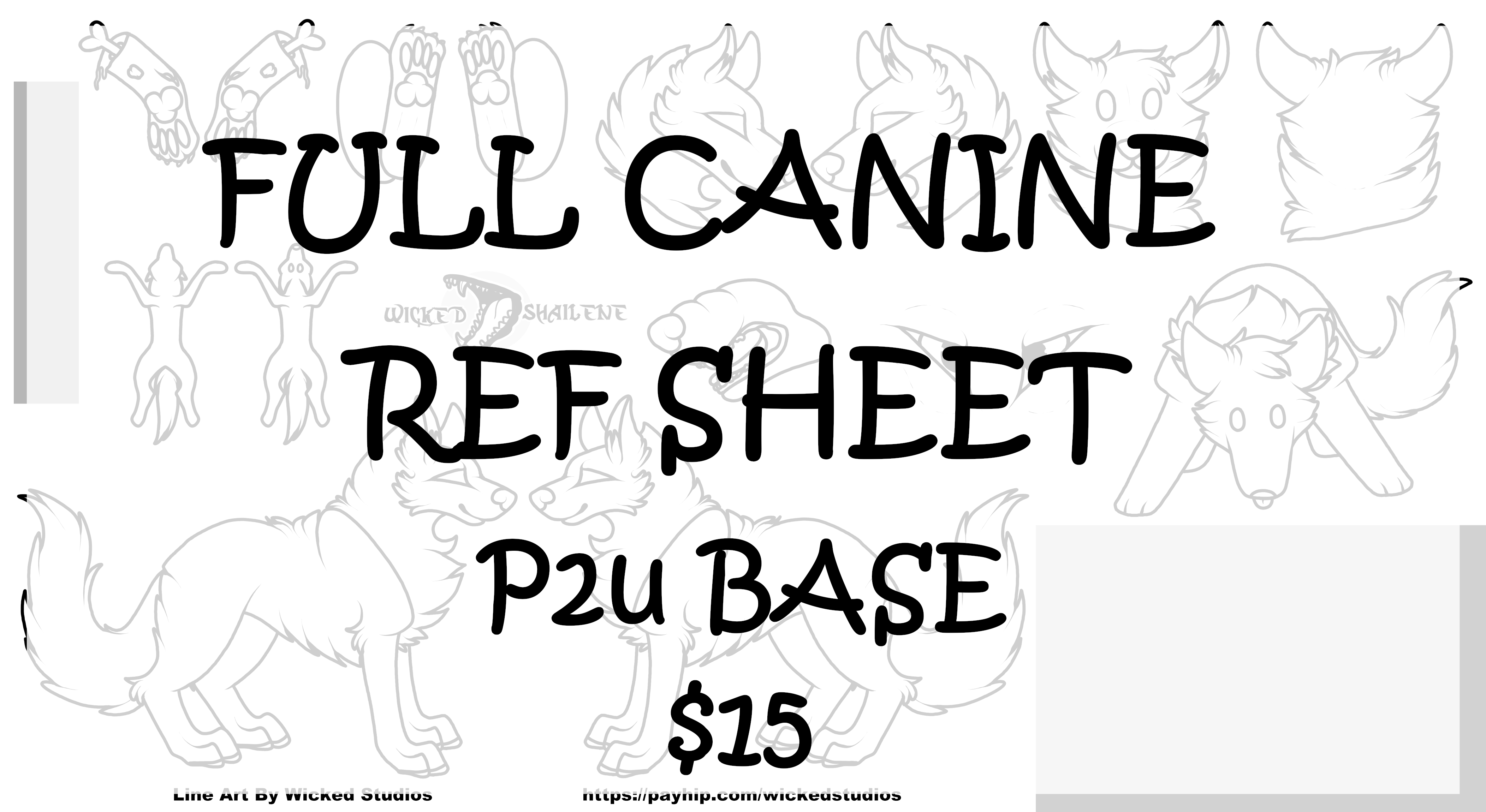 P2U FULL Canine Ref Sheet - Payhip