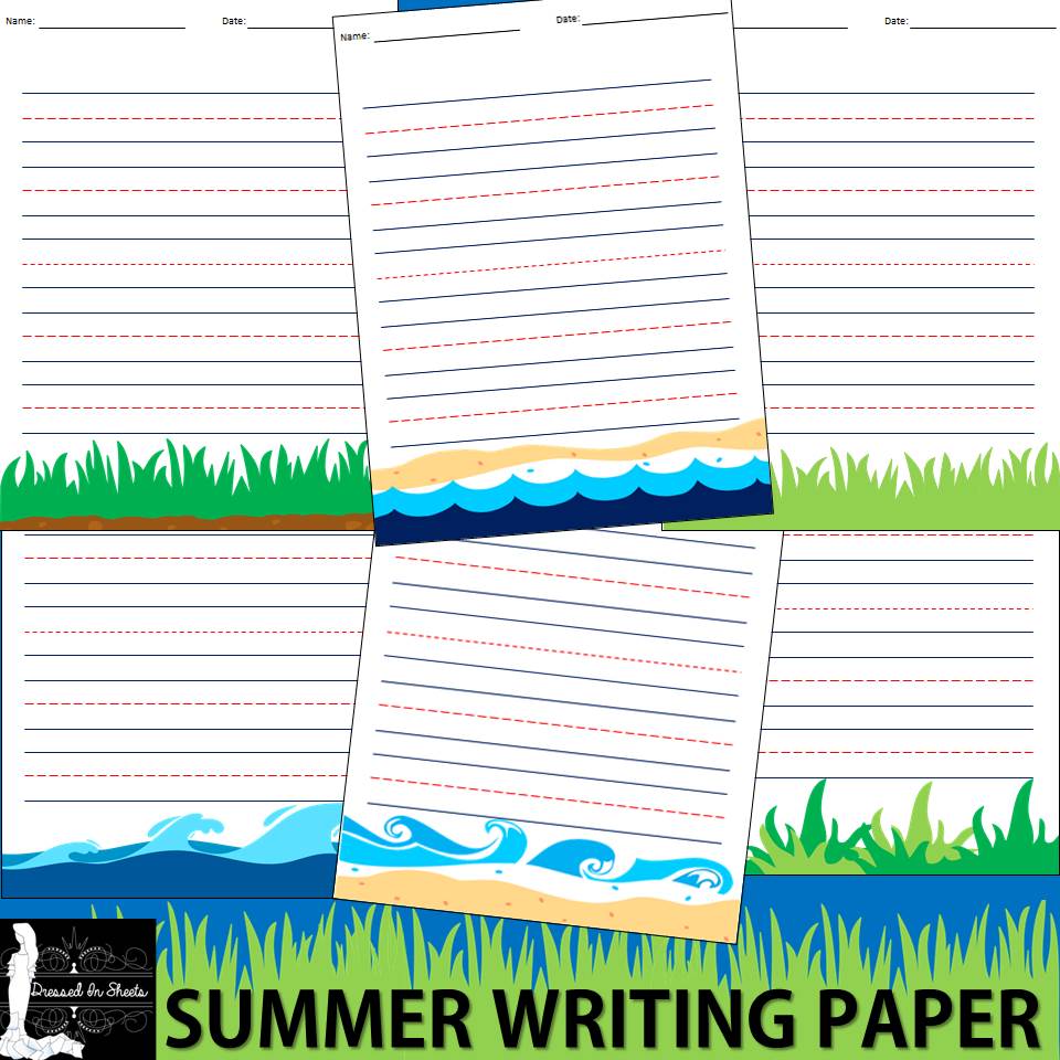 Summer Lined Writing Paper - Payhip