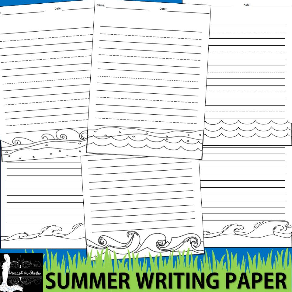 Summer Lined Writing Paper - Payhip