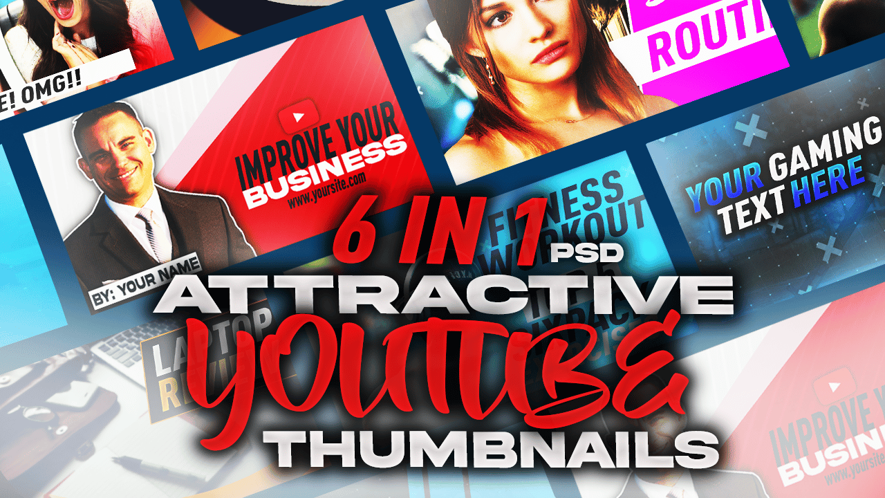 6 in 1 High Quality Thumbnail Pack! - Payhip