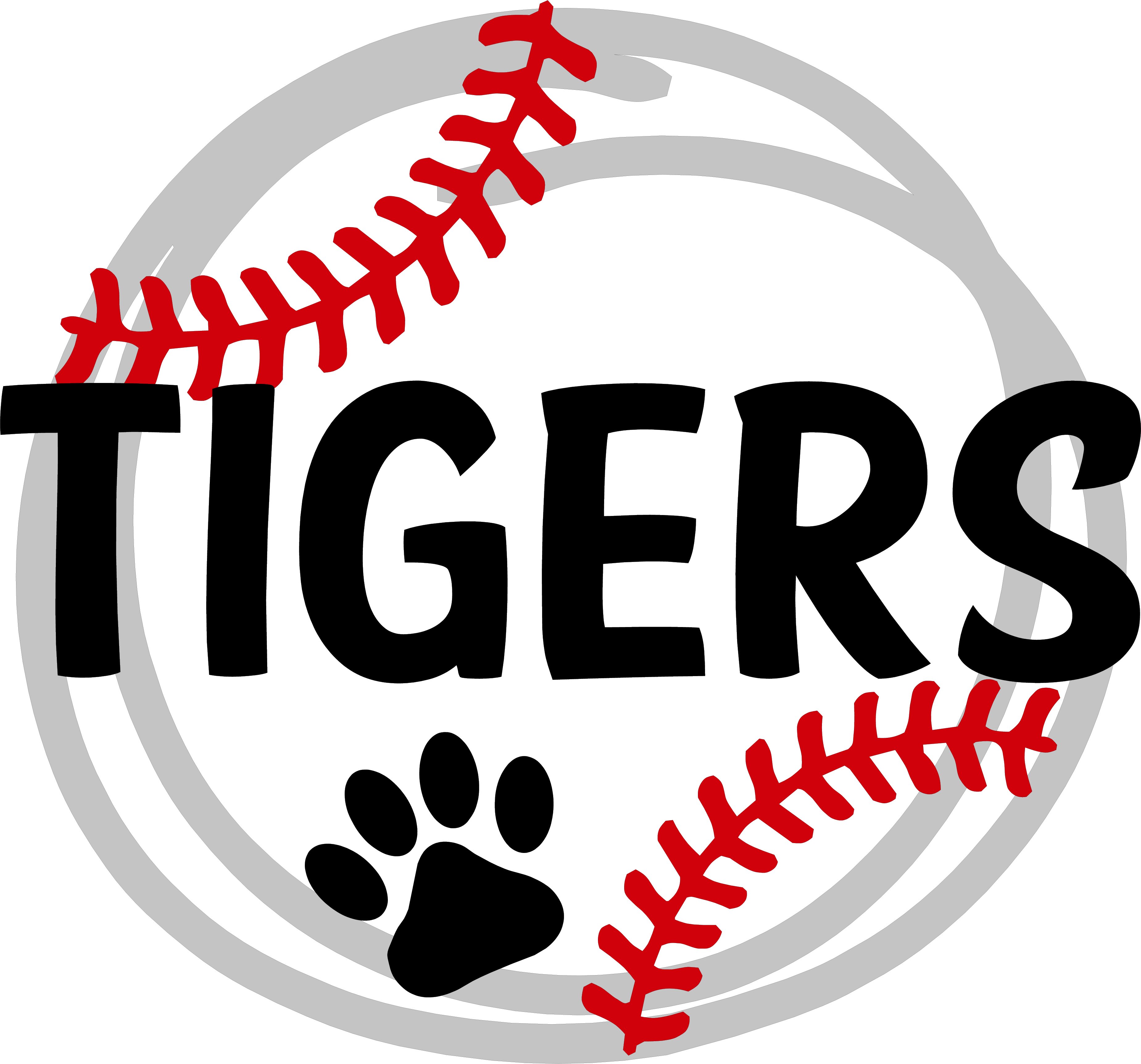 Tiger Baseball Scribble Circle SVG - Payhip
