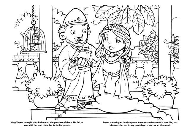 queen esther coloring page