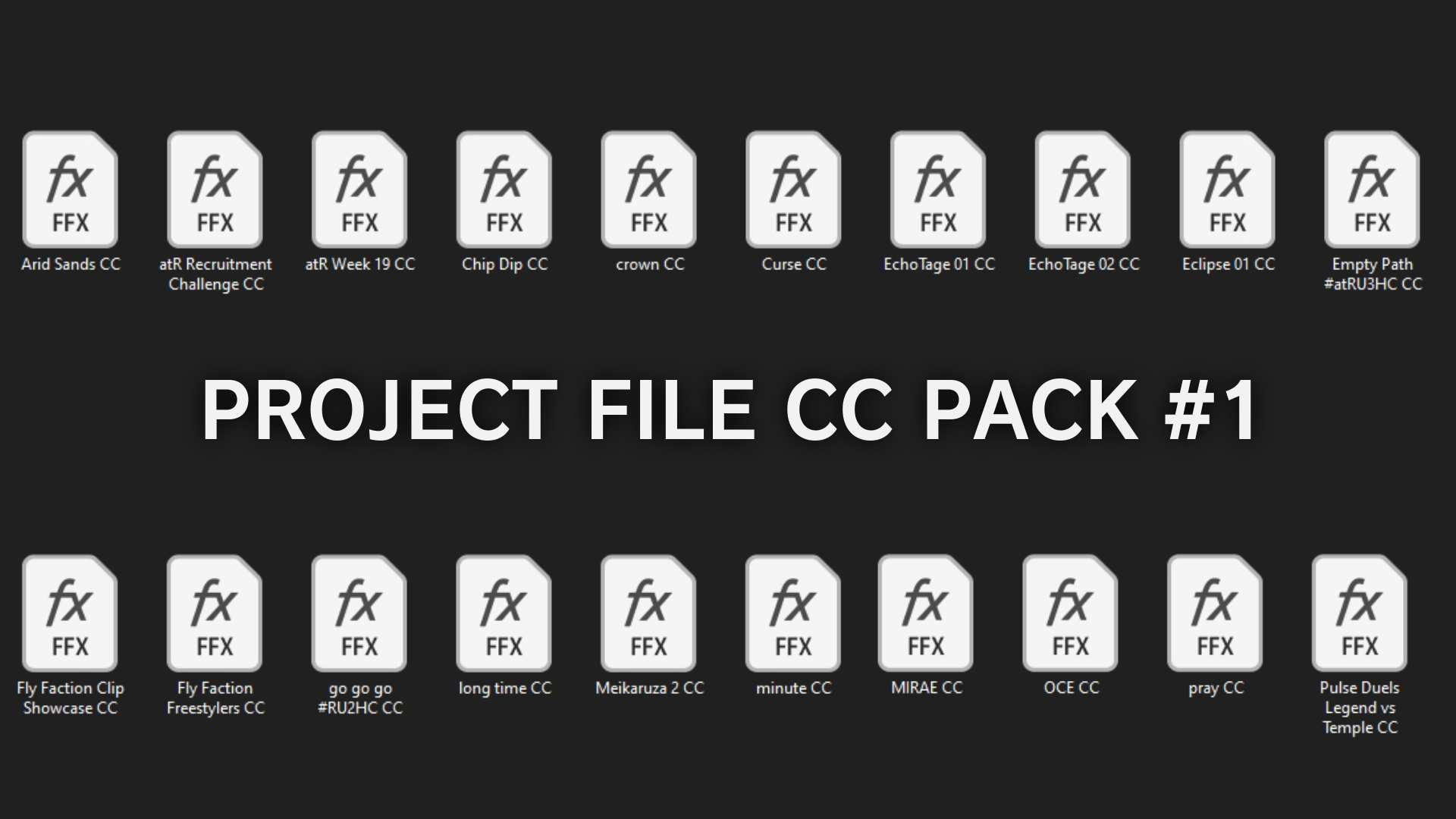 Project File CC Pack #1 - Payhip