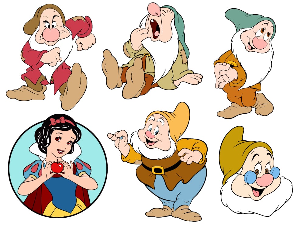 86 Snow White Seven Dwarfs Stock Vectors and Vector Art