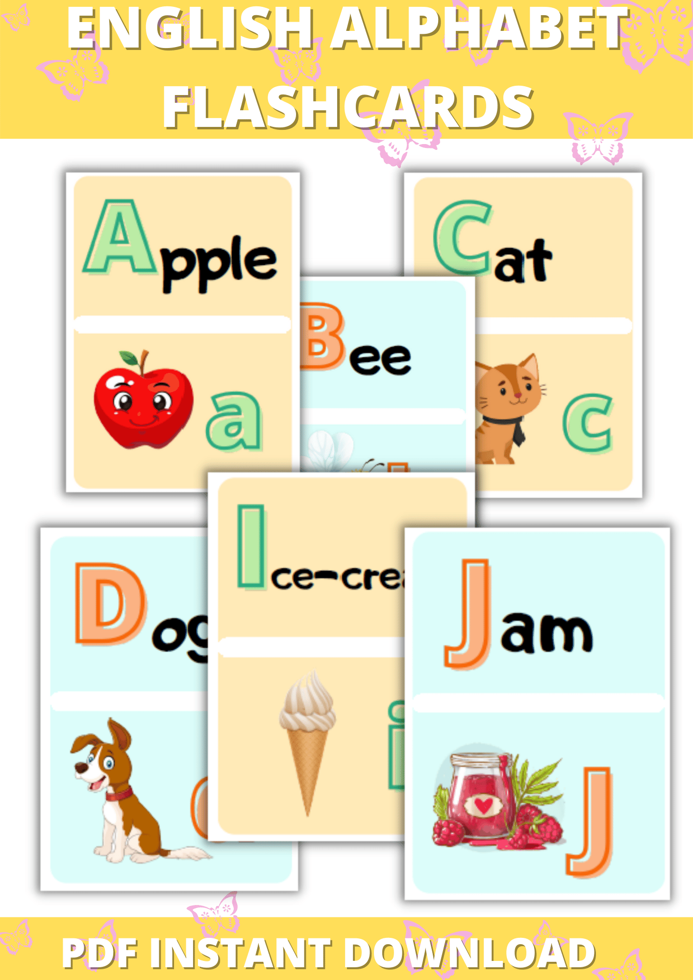 English Printable Alphabet Flashcards - Payhip