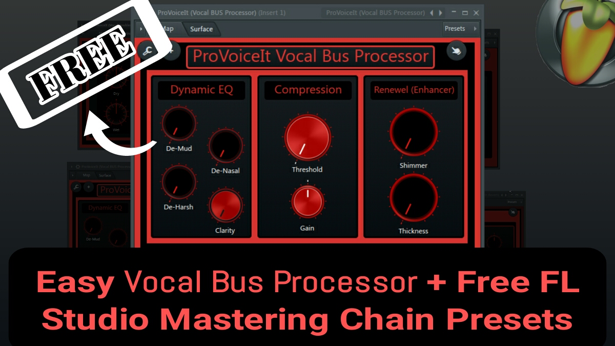 ProVoiceIt Vocal Bus Processor Free FL Studio Mastering Presets - Payhip