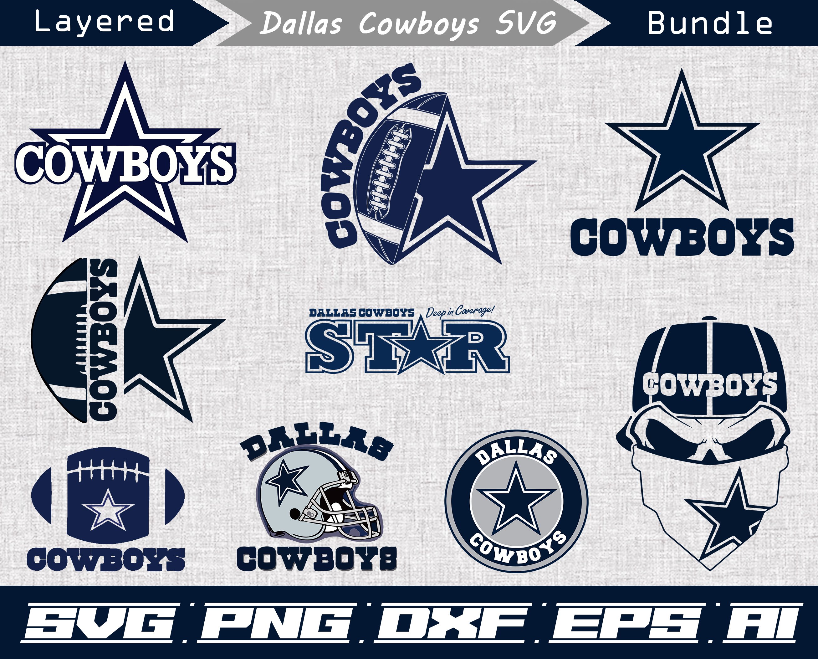 Dallas Cowboys SVG, PNG, DXF, EPS, AI, Dallas Cowboys Cut files ...