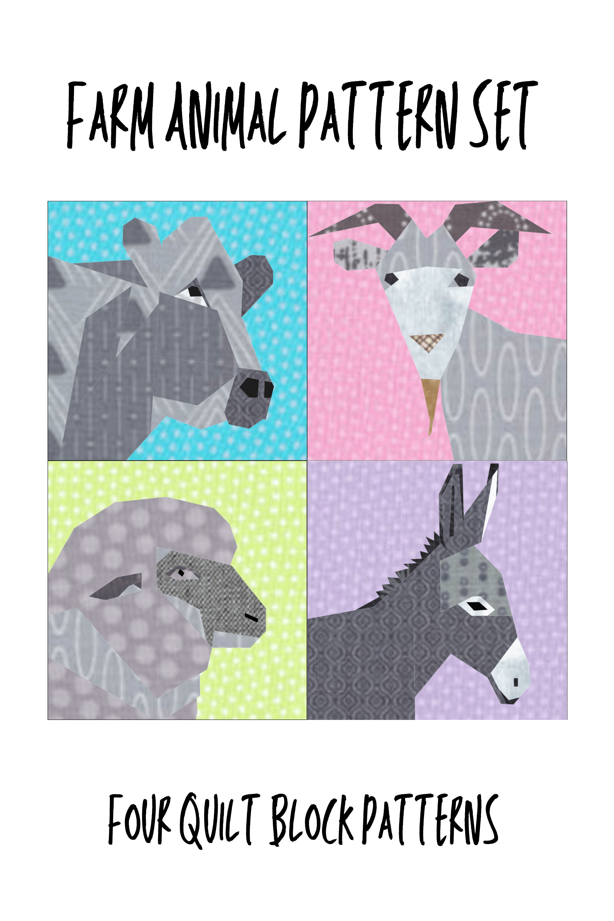 Farm Animal Quilt Pattern Set