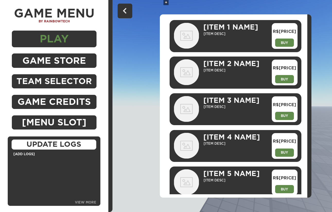 Game Menu UI - Payhip