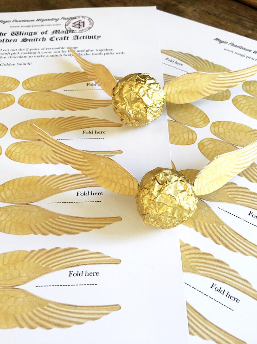 Golden Wings for a Snitch - printable wings for Ferrero Rocher snitches -  Payhip